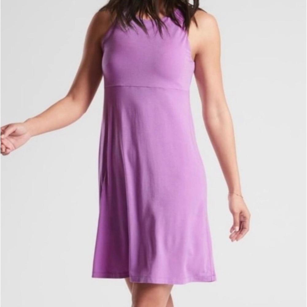 Cute Lightweight Fit & Flare Dress, Color: Lavender Size: XL